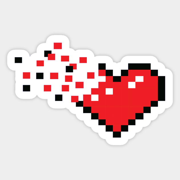 Broken Pixel Heart Sticker by MysticTimeline